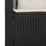Casa si Gradina - Gradina si terasa - Mobilier exterior - Seturi mobila gradina - Set mobilier de gradina cu perne, 3 piese, negru, poliratan - Infinity.ro