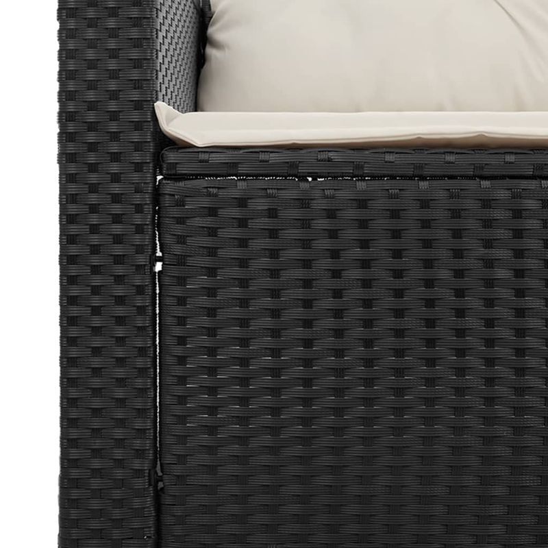 Casa si Gradina - Gradina si terasa - Mobilier exterior - Seturi mobila gradina - Set mobilier de gradina cu perne, 3 piese, negru, poliratan - Infinity.ro