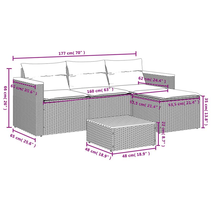 Casa si Gradina - Gradina si terasa - Mobilier exterior - Seturi mobila gradina - Set mobilier de gradina cu perne, 3 piese, negru, poliratan - Infinity.ro