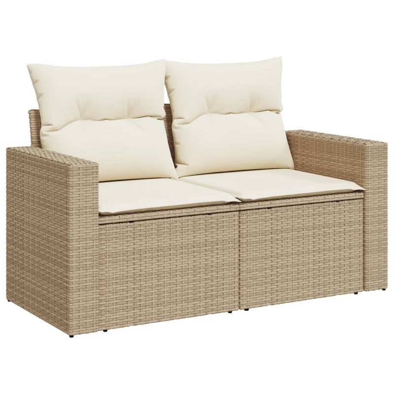 Casa si Gradina - Gradina si terasa - Mobilier exterior - Seturi mobila gradina - Set canapele de gradina, 8 piese, cu perne, bej, poliratan - Infinity.ro