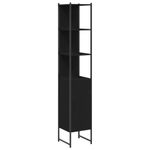 Casa si Gradina - Mobilier - Mobilier baie - Corpuri baie - Dulap de baie, negru, 33x33x185,5 cm, lemn prelucrat - Infinity.ro