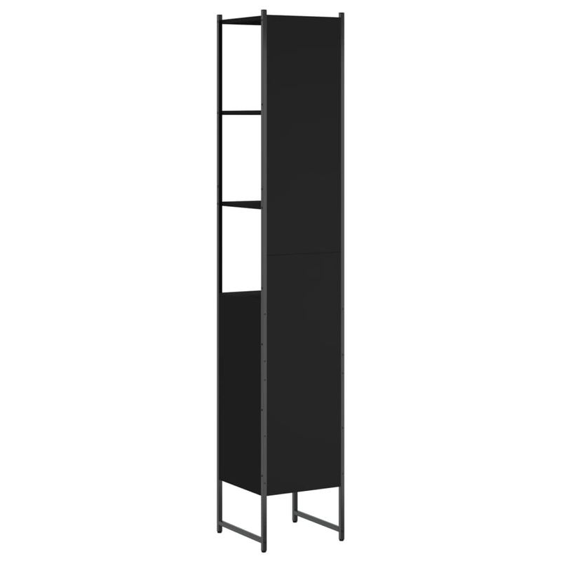 Casa si Gradina - Mobilier - Mobilier baie - Corpuri baie - Dulap de baie, negru, 33x33x185,5 cm, lemn prelucrat - Infinity.ro