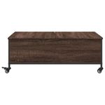 Casa si Gradina - Mobilier - Mese si birouri - Masute de cafea - Masuta cafea cu roti stejar maro 91x55x34 cm lemn prelucrat - Infinity.ro