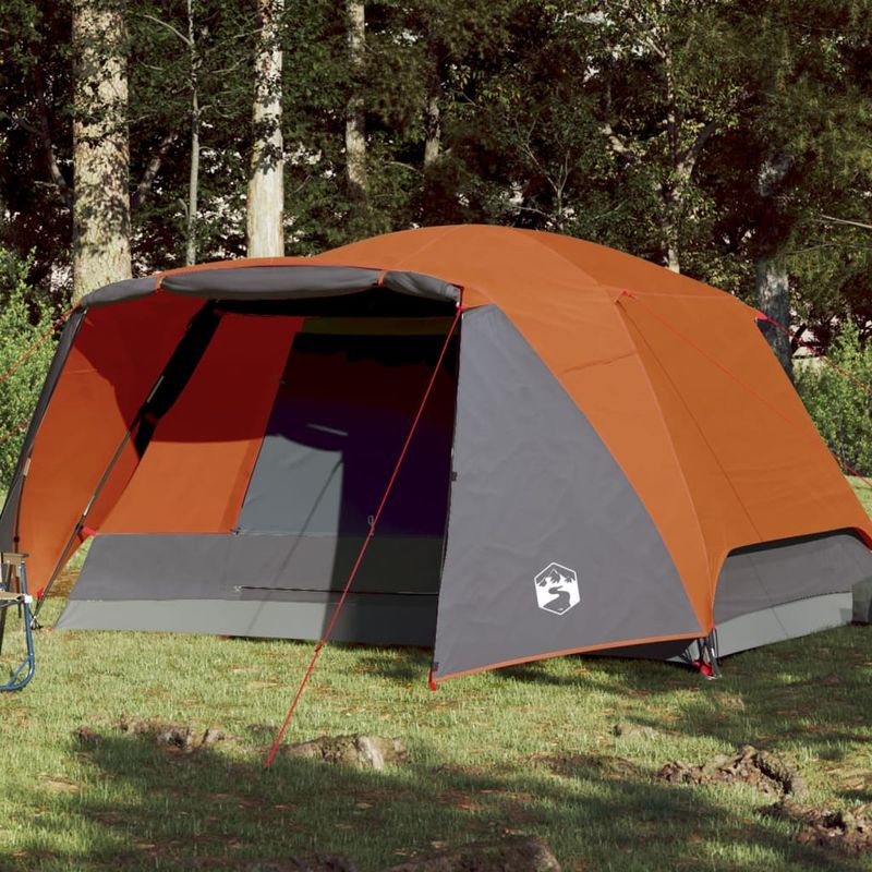 Sport si Outdoor - Camping - Corturi camping - Cort de camping pentru 4 persoane, gri/portocaliu, impermeabil - Infinity.ro