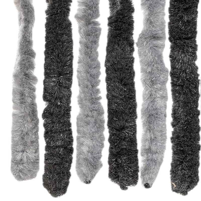 Casa si Gradina - Textile si covoare - Perdele si draperii - Perdele - Perdele pentru insecte, gri si negru, 56x185 cm, chenille - Infinity.ro