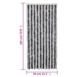Casa si Gradina - Textile si covoare - Perdele si draperii - Perdele - Perdele pentru insecte, gri si negru, 56x185 cm, chenille - Infinity.ro
