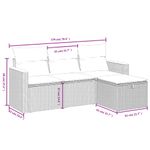 Casa si Gradina - Gradina si terasa - Mobilier exterior - Seturi mobila gradina - Set mobilier de gradina cu perne, 4 piese, negru, poliratan - Infinity.ro