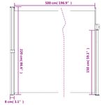 Casa si Gradina - Gradina si terasa - Umbrele si pavilioane - Umbrele - Copertina laterala retractabila, crem, 220x500 cm - Infinity.ro