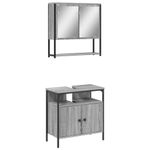 Casa si Gradina - Mobilier - Seturi de mobilier - Seturi baie - Set mobilier de baie, 2 piese, gri sonoma, lemn prelucrat - Infinity.ro