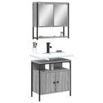 Casa si Gradina - Mobilier - Seturi de mobilier - Seturi baie - Set mobilier de baie, 2 piese, gri sonoma, lemn prelucrat - Infinity.ro