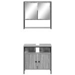 Casa si Gradina - Mobilier - Seturi de mobilier - Seturi baie - Set mobilier de baie, 2 piese, gri sonoma, lemn prelucrat - Infinity.ro