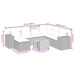 Casa si Gradina - Gradina si terasa - Mobilier exterior - Seturi mobila gradina - Set mobilier de gradina cu perne, 8 piese, negru, poliratan - Infinity.ro