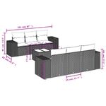 Casa si Gradina - Gradina si terasa - Mobilier exterior - Canapele si fotolii gradina - Set canapele de gradina, 7 piese, cu perne, gri, poliratan - Infinity.ro
