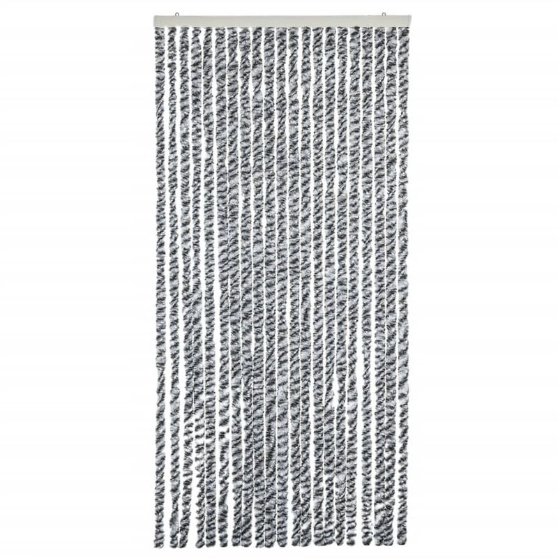 Casa si Gradina - Textile si covoare - Perdele si draperii - Perdele - Perdele pentru insecte, gri si alb-negru, 100x230 cm, chenille - Infinity.ro