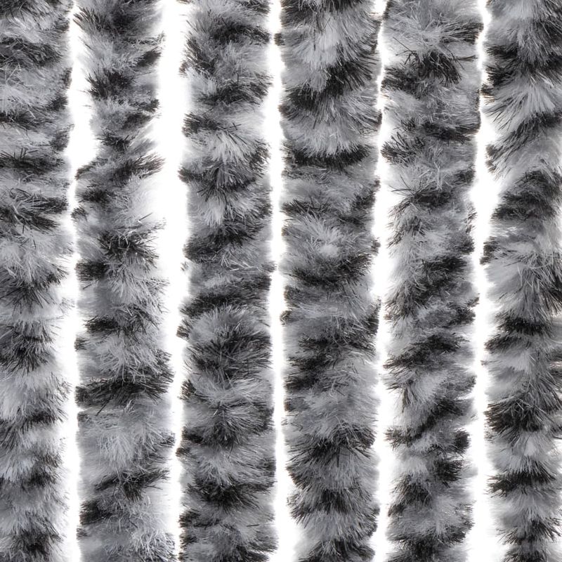 Casa si Gradina - Textile si covoare - Perdele si draperii - Perdele - Perdele pentru insecte, gri si alb-negru, 100x230 cm, chenille - Infinity.ro