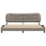 Casa si Gradina - Mobilier - Paturi si accesorii - Paturi - Cadru de pat cu tablie, gri taupe, 200x200 cm, textil - Infinity.ro
