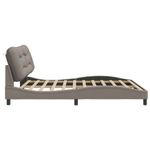 Casa si Gradina - Mobilier - Paturi si accesorii - Paturi - Cadru de pat cu tablie, gri taupe, 200x200 cm, textil - Infinity.ro