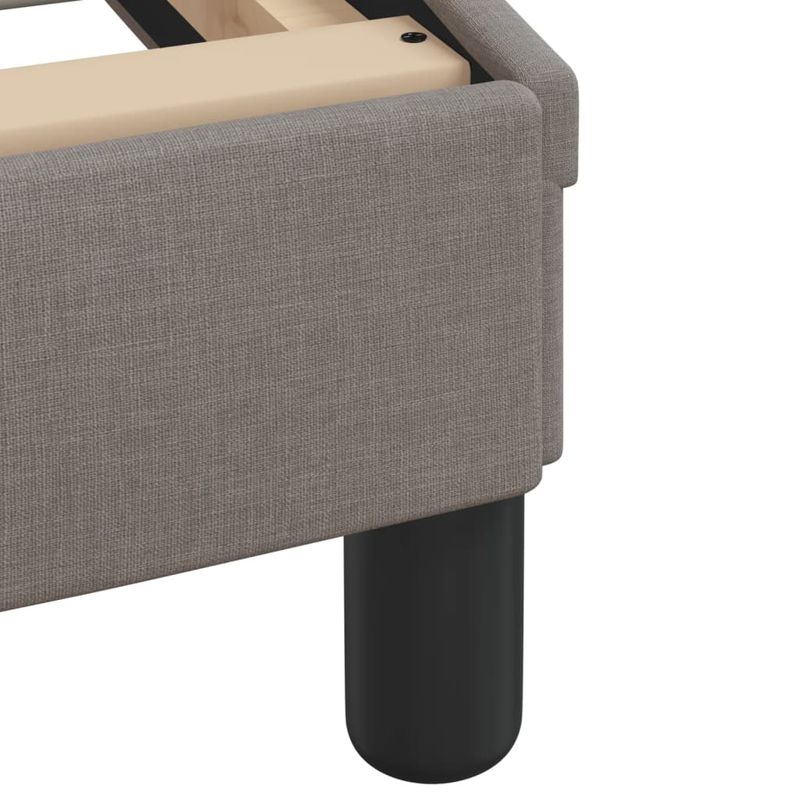 Casa si Gradina - Mobilier - Paturi si accesorii - Paturi - Cadru de pat cu tablie, gri taupe, 200x200 cm, textil - Infinity.ro