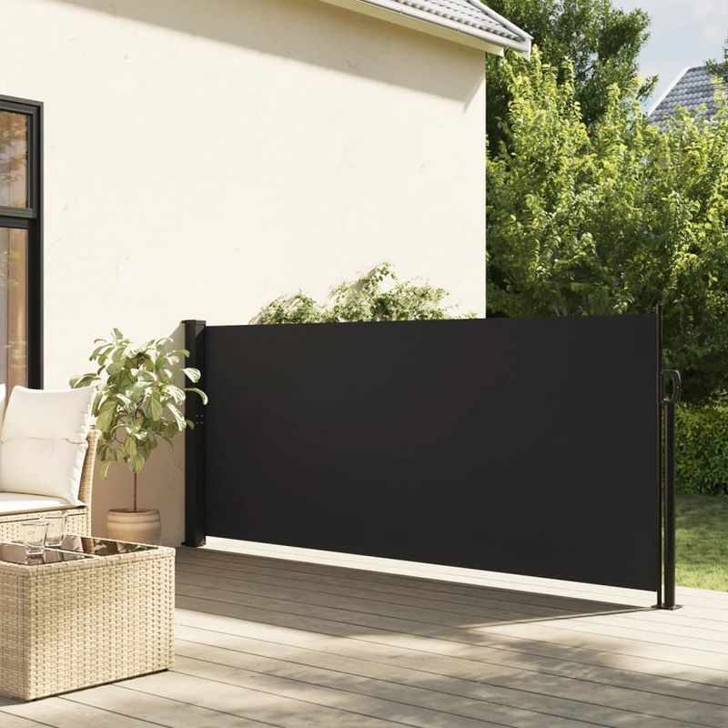 Casa si Gradina - Gradina si terasa - Umbrele si pavilioane - Umbrele - Copertina laterala retractabila, negru, 120x500 cm - Infinity.ro