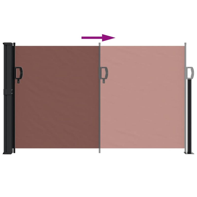 Casa si Gradina - Gradina si terasa - Umbrele si pavilioane - Umbrele - Copertina laterala retractabila, maro, 120 x 600 cm - Infinity.ro