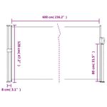 Casa si Gradina - Gradina si terasa - Umbrele si pavilioane - Umbrele - Copertina laterala retractabila, maro, 120 x 600 cm - Infinity.ro