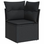 Casa si Gradina - Gradina si terasa - Mobilier exterior - Seturi mobila gradina - Set mobilier de gradina cu perne, 8 piese, negru, poliratan - Infinity.ro