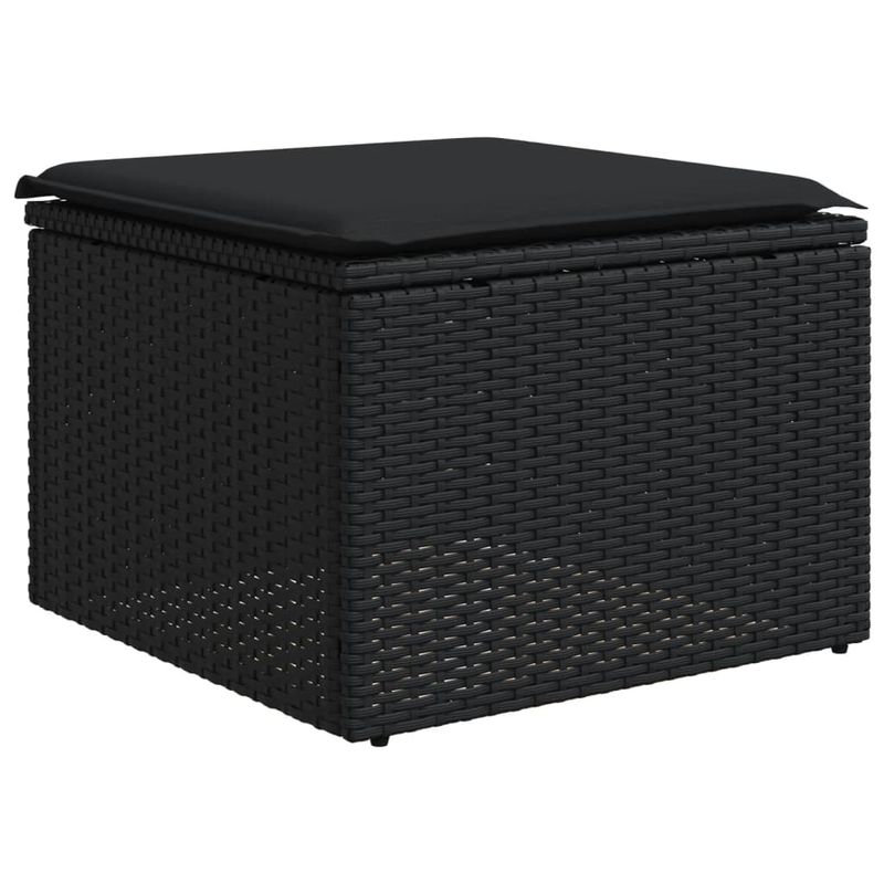 Casa si Gradina - Gradina si terasa - Mobilier exterior - Seturi mobila gradina - Set mobilier de gradina cu perne, 8 piese, negru, poliratan - Infinity.ro