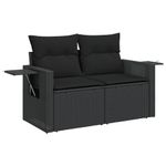 Casa si Gradina - Gradina si terasa - Mobilier exterior - Seturi mobila gradina - Set mobilier de gradina cu perne, 8 piese, negru, poliratan - Infinity.ro