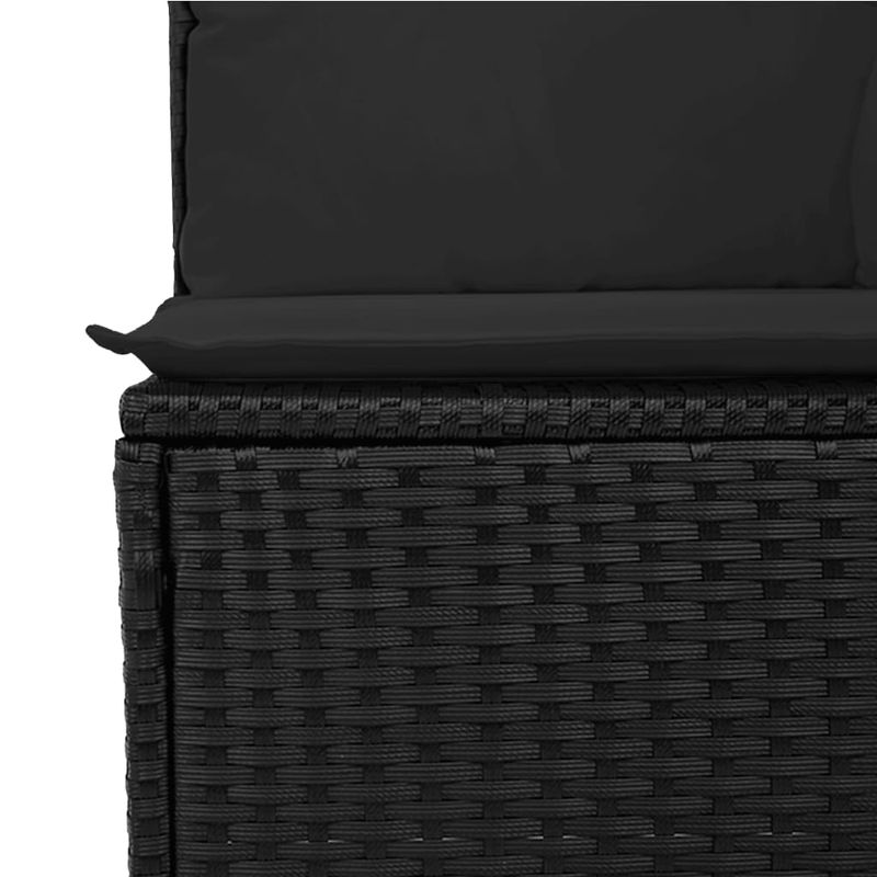 Casa si Gradina - Gradina si terasa - Mobilier exterior - Seturi mobila gradina - Set mobilier de gradina cu perne, 8 piese, negru, poliratan - Infinity.ro