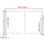 Casa si Gradina - Gradina si terasa - Umbrele si pavilioane - Umbrele - Copertina laterala retractabila, crem, 140x600 cm - Infinity.ro