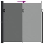 Casa si Gradina - Gradina si terasa - Umbrele si pavilioane - Umbrele - Copertina laterala retractabila de terasa, negru, 220x600 cm - Infinity.ro
