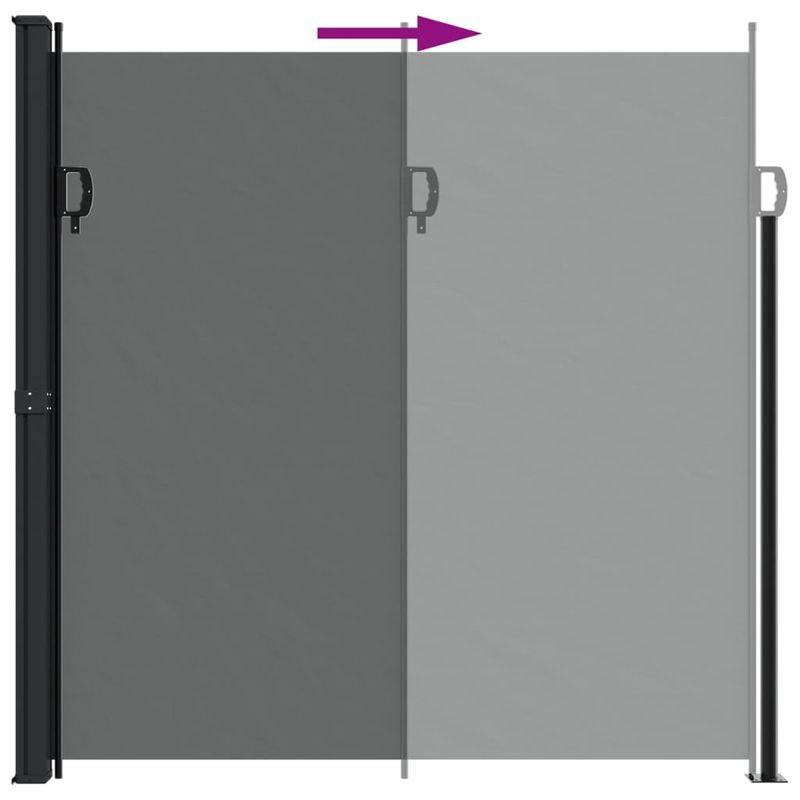 Casa si Gradina - Gradina si terasa - Umbrele si pavilioane - Umbrele - Copertina laterala retractabila de terasa, negru, 220x600 cm - Infinity.ro