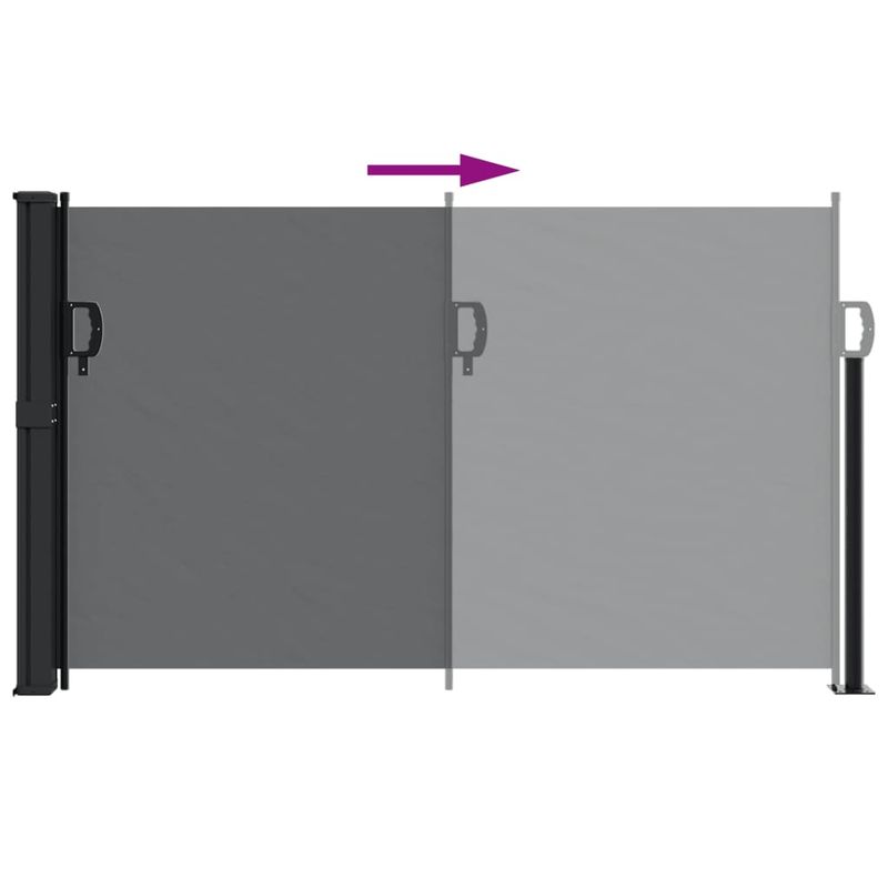 Casa si Gradina - Gradina si terasa - Umbrele si pavilioane - Umbrele - Copertina laterala retractabila, negru, 120 x 600 cm - Infinity.ro