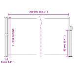 Casa si Gradina - Gradina si terasa - Umbrele si pavilioane - Umbrele - Copertina laterala retractabila, crem, 140x300 cm - Infinity.ro