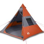 Sport si Outdoor - Camping - Corturi camping - Cort de camping pentru 7 persoane, gri/portocaliu, impermeabil - Infinity.ro