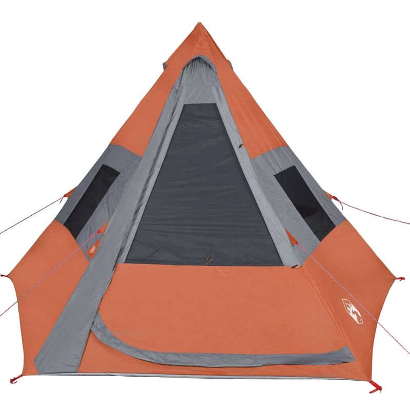 Sport si Outdoor - Camping - Corturi camping - Cort de camping pentru 7 persoane, gri/portocaliu, impermeabil - Infinity.ro