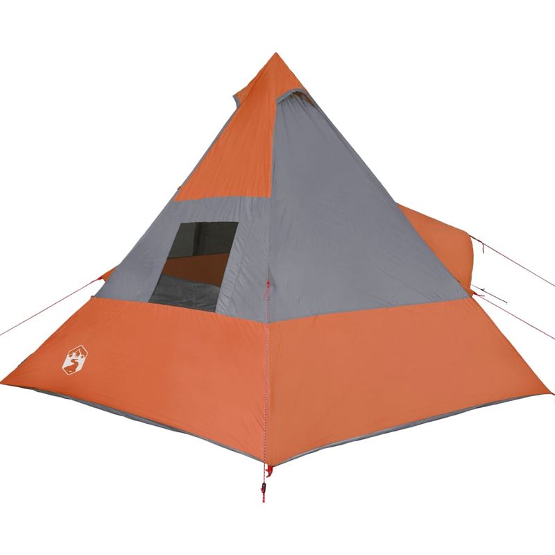 Sport si Outdoor - Camping - Corturi camping - Cort de camping pentru 7 persoane, gri/portocaliu, impermeabil - Infinity.ro