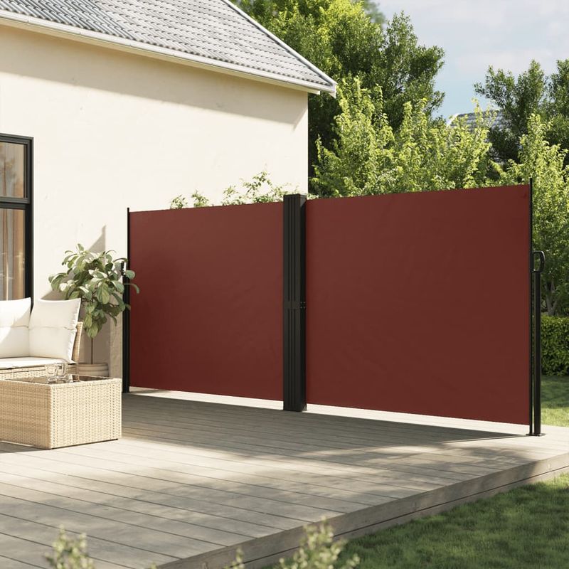 Casa si Gradina - Gradina si terasa - Umbrele si pavilioane - Umbrele - Copertina laterala retractabila, maro, 160 x 600 cm - Infinity.ro