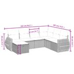 Casa si Gradina - Gradina si terasa - Mobilier exterior - Seturi mobila gradina - Set canapele de gradina cu perne, 7 piese, negru, poliratan - Infinity.ro