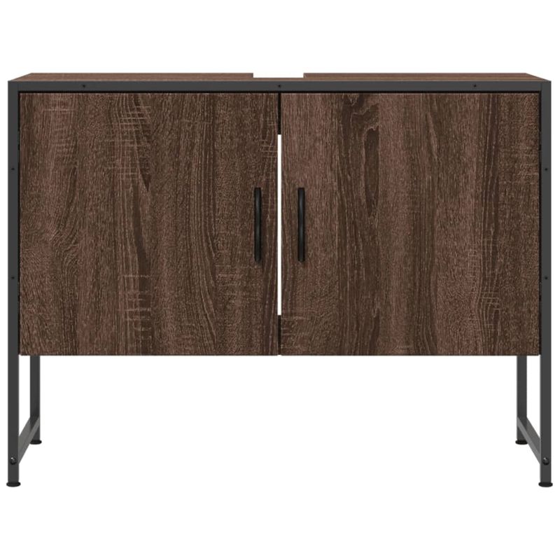 Casa si Gradina - Mobilier - Mobilier baie - Comode baie - Comoda chiuveta de baie, stejar maro, 80x33x60 cm, lemn compozit - Infinity.ro