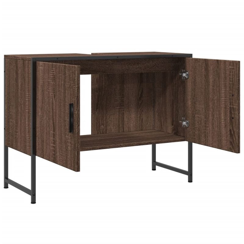 Casa si Gradina - Mobilier - Mobilier baie - Comode baie - Comoda chiuveta de baie, stejar maro, 80x33x60 cm, lemn compozit - Infinity.ro