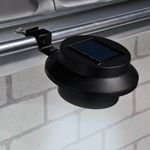 Casa si Gradina/Corpuri si surse de iluminat/Iluminat exterior/Lampi solare - HI Lampa lumina solara LED pentru jgheab, 2 buc., negru - Infinity.ro