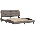 Casa si Gradina - Mobilier - Paturi si accesorii - Paturi - Cadru de pat cu tablie, gri taupe, 160x200 cm, textil - Infinity.ro