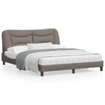 Casa si Gradina - Mobilier - Paturi si accesorii - Paturi - Cadru de pat cu tablie, gri taupe, 160x200 cm, textil - Infinity.ro