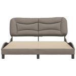 Casa si Gradina - Mobilier - Paturi si accesorii - Paturi - Cadru de pat cu tablie, gri taupe, 160x200 cm, textil - Infinity.ro