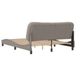 Casa si Gradina - Mobilier - Paturi si accesorii - Paturi - Cadru de pat cu tablie, gri taupe, 160x200 cm, textil - Infinity.ro