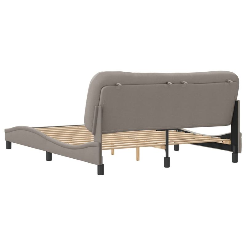 Casa si Gradina - Mobilier - Paturi si accesorii - Paturi - Cadru de pat cu tablie, gri taupe, 160x200 cm, textil - Infinity.ro