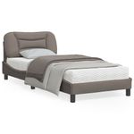 Casa si Gradina - Mobilier - Paturi si accesorii - Paturi - Cadru de pat cu tablie, gri taupe, 80x200 cm, textil - Infinity.ro