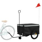 Sport si Outdoor/Ciclism/Accesorii pentru biciclete/Remorci biciclete - Remorca pentru biciclete, negru si gri, 45 kg, fier - Infinity.ro