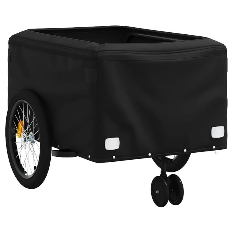 Sport si Outdoor/Ciclism/Accesorii pentru biciclete/Remorci biciclete - Remorca pentru biciclete, negru si gri, 45 kg, fier - Infinity.ro